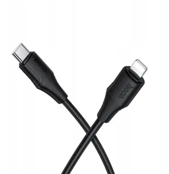 Kabllo karikues Hoco X124, USB C në Lightning, 27W, 1 m, i zi