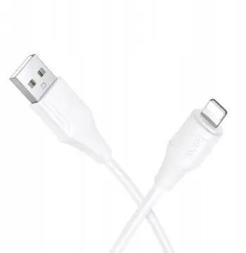Kabllo karikimi HOCO Lightning X124, 1m, 2.4A, e bardhë