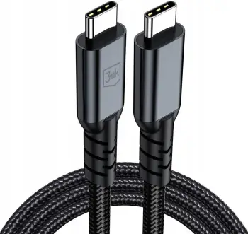 Kabllo USB C 3MK Hyper N Series, Thunderbolt 4, 1m, 240W, e zezë