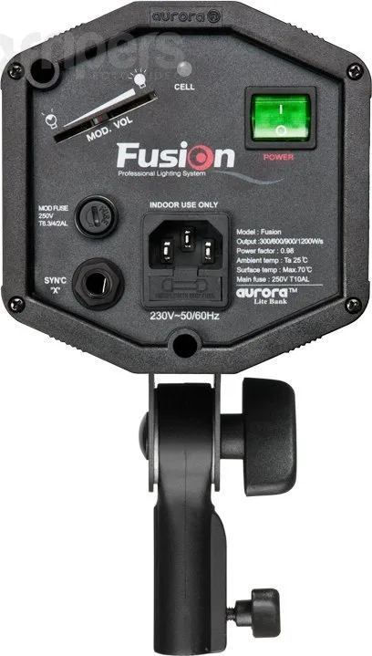 Llambë studio Aurora Fusion 600, flash profesional, 600W, e zezë - 2