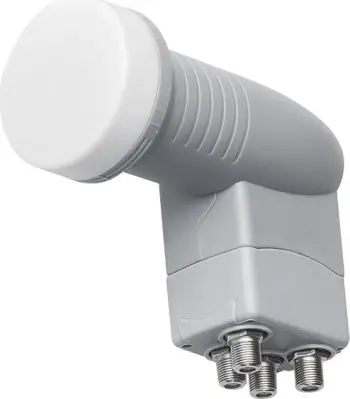 Konvertues satelitor Ultra Quad LNB, 4 dalje, 4K UHD, gri