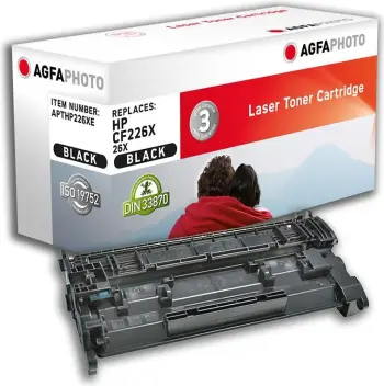 Toner AgfaPhoto APTHP226XE, zëvendësim HP CF226X 26X, i zi