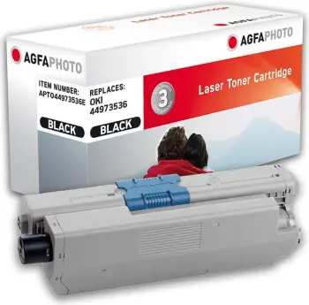 Toner printeri AgfaPhoto APTO44973536E, zëvendësues për OKI 44973536, i zi