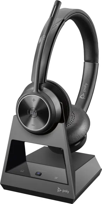 Kufje wireless Poly Savi 7320, DECT, i certifikuar për Microsoft Teams, e zezë