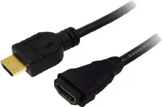 Kabllo zgjatuese HDMI LogiLink CH0057, 3m, High Speed me Ethernet, e zezë