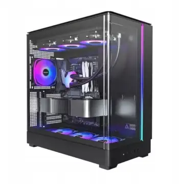 Kasa PC Montech KING 45 PRO, ATX, xham panoramik, 4 ventilatorë ARGB, e zezë