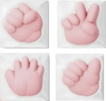Set keycaps 3D Rock Paper Scissors, 4 copë, për tastierë mekanike, shumëngjyrëshe
