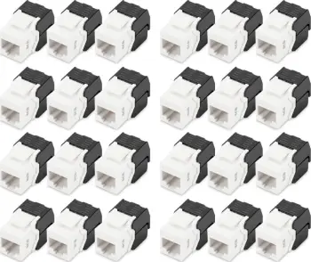 Modul rrjeti Digitus Keystone Jack CAT 6, set 24 copë, unshielded, i bardhë