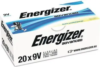 Bateri alkaline Energizer Max Plus 9V, paketim 20 copë
