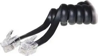 Kabllo spirale doreze telefoni Goobay TC70133, 2 m, Western 4/4, e zezë
