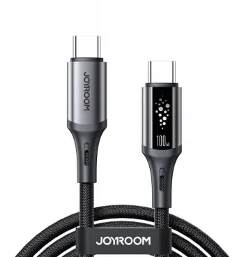 Kabllo karikues Joyroom S-A60 StarTalk, USB-C në USB-C, 100W, 1.2m, e zezë