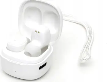 Kufje wireless Platinet PM1001W TWS, Bluetooth 5.3, me kuti karikimi, të bardha