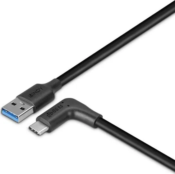 Kabllo USB LINDY 1.5m, USB 3.2 Type A në Type C, kënd 90° - 5