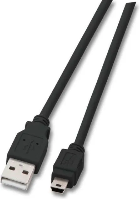 Kabllo USB EFB, USB-A-miniUSB, 1.8 m, e zezë - 1
