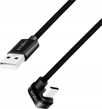 Kabllo USB LogiLink CU0192, USB A në USB C, 1m, e zezë