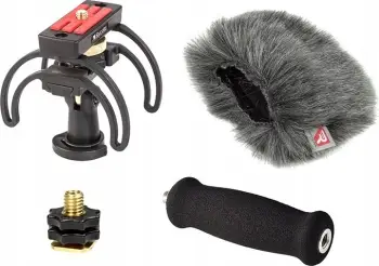 Kit regjistruesi portativ Rycote për Zoom H4n, sistem pezullimi, mbrojtës ere, i zi