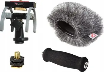 Kit aksesorësh audio Rycote për Sony PCM-D100, mbrojtëse ere, sistem pezullimi, gri