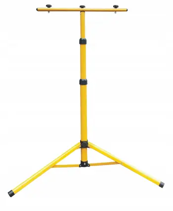 Tripod për prozhektorë LED, lartësi 1.65 m, teleskopik, i verdhë