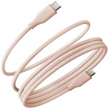 Kabllo USB Energea Helix 60, USB C në USB C magnetik, 60W, 1.5m, rozë