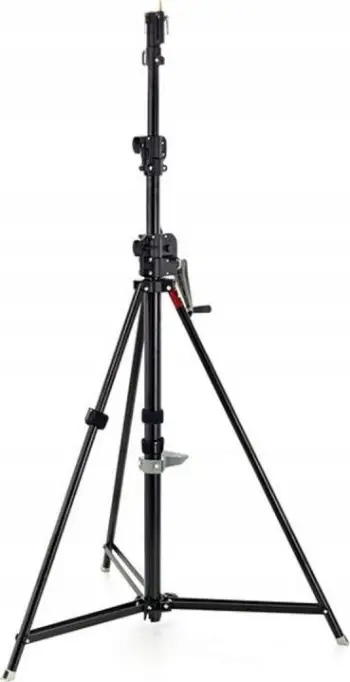 Tripod Manfrotto 087NWSHB, 3 seksione, ngritje wind up, i zi