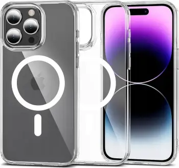 Maskë mbrojtëse Tech-Protect Flexair Hybrid MagSafe për iPhone 16 Pro, transparente