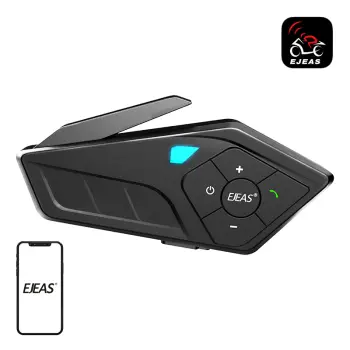 Interkom moto Ejeas E1 Pro, set 2 copë, Bluetooth 5.1, IP67, i zi