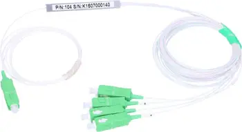 Ndarës i fibrave optike ExtraLink PLC, 1 : 4 SC / APC, 900 UM, 1 m, i bardhë