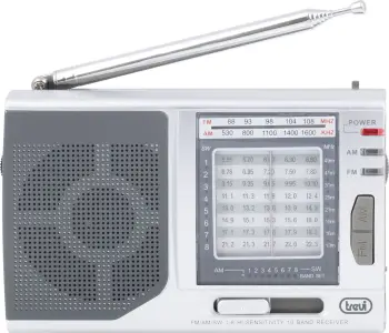 Radio portative Trevi MB728, analoge FM AM SW, argjend
