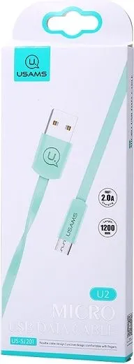 Kabllo USAMS USB A - MicroUSB (SJ201MIC04), 1.2m, e kaltër - 1