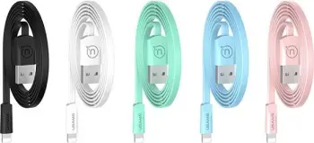 Kabllo Usams U2 USB 0 Lightning për iPhone 5/6/7/8/X (US-SJ199), 1.2m, e bardhë