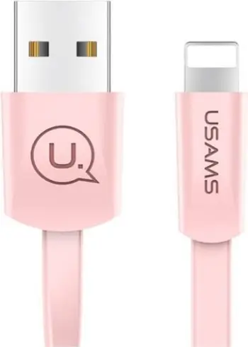 Kabllo USAMS, USB-A-Lightning, 1.2 m, rozë