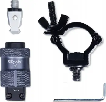 Kit montimi Rycote PCS Utility Half Coupler Small, për mikrofon dhe kamerë, i argjendtë