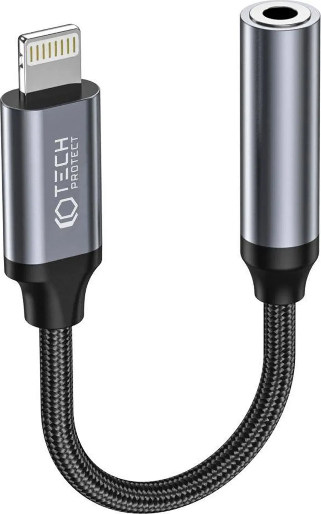 Kabllo adapter Tech-Protect Lightning në 3.5mm, audio, e bardhë - 1