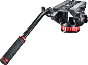 Kokë video Manfrotto MVH502AH, alumini, pllakë lëvizëse, e zezë