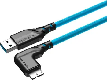 Kabllo tethering Mathorn MTC-221, USB A në Micro B, 2m, USB 3.2 Gen2, blu Arctic