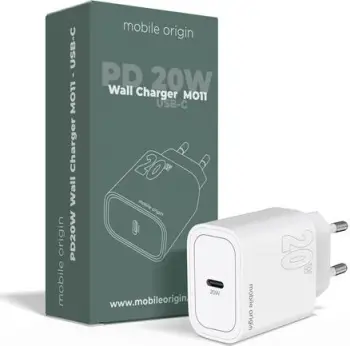 Karikues muri Mobile Origin MO11, 20W PD, 1x USB C, i bardhë