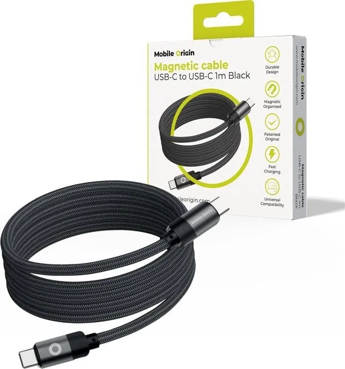 Kabllo USB C Mobile Origin Magnetic, 1m, 60W, i zi - 1