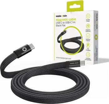 Kabllo USB C në USB C Mobile Origin OriginalCable, magnetike, 1m, e zezë