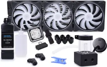 Set ftohës me ujë për procesor Alphacool ST30, radiator 420 mm, 140 mm aRGB, i zi