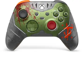Kontroller Xbox Wireless Microsoft DOOM The Dark Ages Limited Edition, me valë, kompatibil me Xbox Series X S dhe PC, jeshil mat
