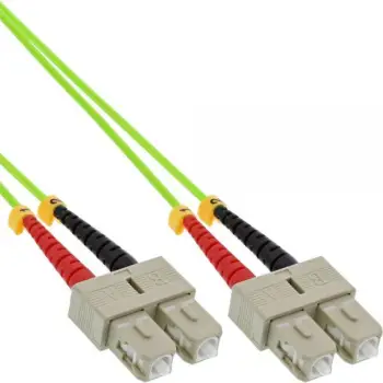 Kabllo fibër optike InLine Patchcord Duplex SC SC OM5, 50 125µm, 10m, jeshile