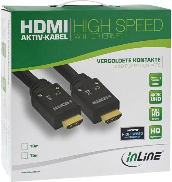 Kabllo HDMI InLine(17510B), 10 m, e zezë - 2