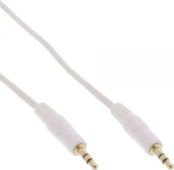 Kabllo audio InLine 99942W, Jack 3.5mm në Jack 3.5mm, 2m, e bardhë