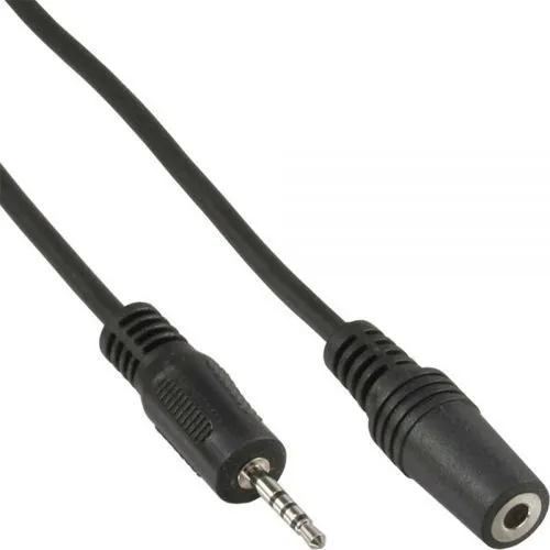 Kabllo audio InLine 99308E, Jack 2.5mm në 3.5mm, 2m, e zezë - 1