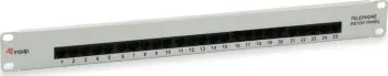 Patch panel Equip 25 porta Cat3 RJ45 ISDN, 19", 1U, gri e çelët
