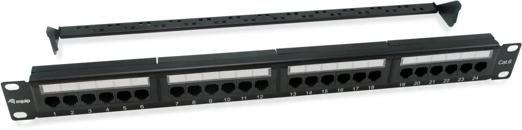 Patch panel Equip 135426, 24 porta RJ45, 1U, për kabinet 19" - 1