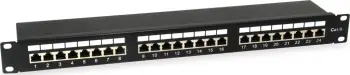 Patch panel Equip 24 porta, Cat.6, i ekranizuar, gri e çelët