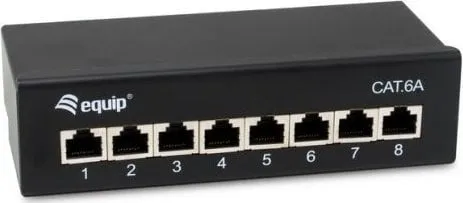 Patch panel LevelOne Equip 326621, 8 porta RJ45 Cat.6A, desktop, i zi - 1