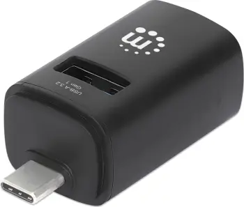 Hub USB-C Manhattan Ultra Compact, 3 porte USB-A, 5 Gbps, gri