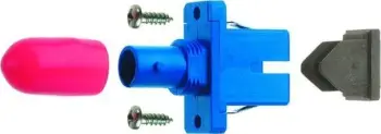 Adaptues rrjeti Telegärtner, ST në SC, fibër optike, blu